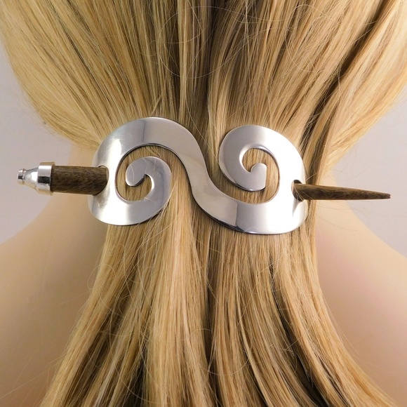 The Irish Gem Accessories - Celtic Double Spiral Hair Slide